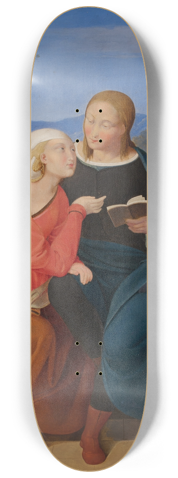 Johann Evangelist Scheffer von Leonhardshoff - Andachtsstunde 8.25 inch art skate deck
