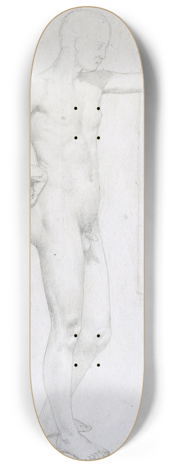 Johann Evangelist Scheffer von Leonhardshoff - Handsome Boy 8.25 inch art skate deck