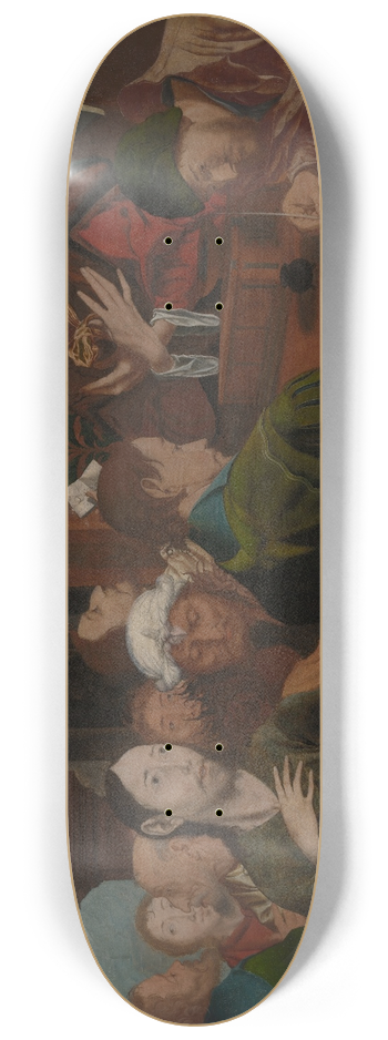 Marinus van Reymerswaele - The Calling of Matthew 8.25 inch art skate deck