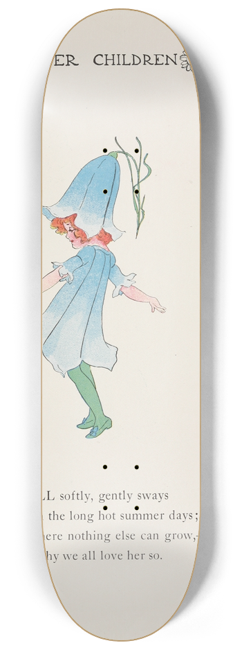 Marion T. Ross - Flower Children pl34 8.25 inch art skate deck