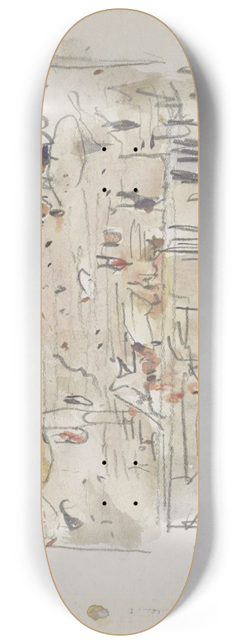 Marius Bauer - Badende Indirs bij een trap aan de Ganges 8.25 inch art skate deck