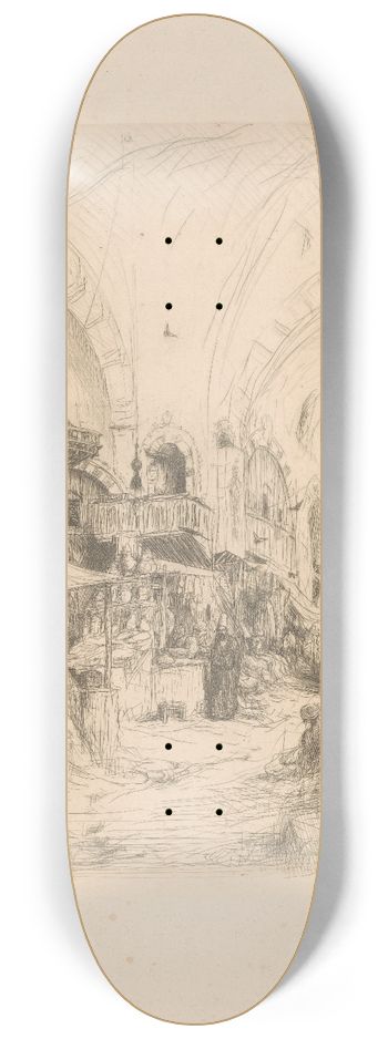 Marius Bauer - Bazaar in Constantinopel 8.25 inch art skate deck