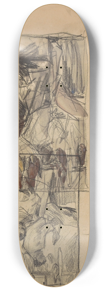 Marius Bauer - Figuren in een slagerij 8.25 inch art skate deck