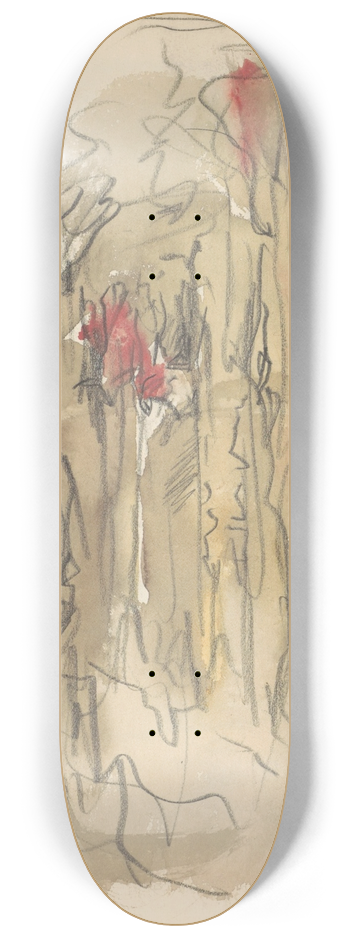 Marius Bauer - Figuren in het oerwoud van Ceylon 8.25 inch art skate deck