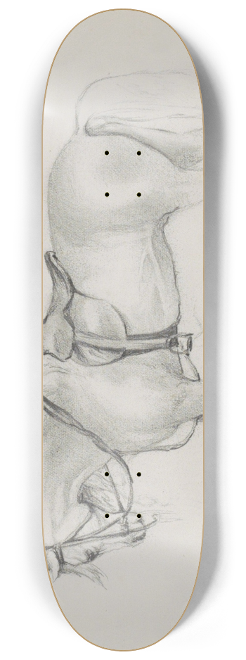 Marius Bauer - Gezadeld paard 8.25 inch art skate deck