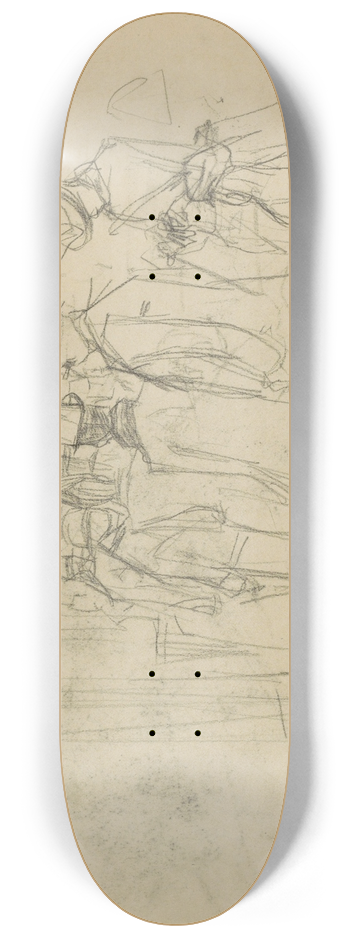 Marius Bauer - Rij van figuren 8.25 inch art skate deck
