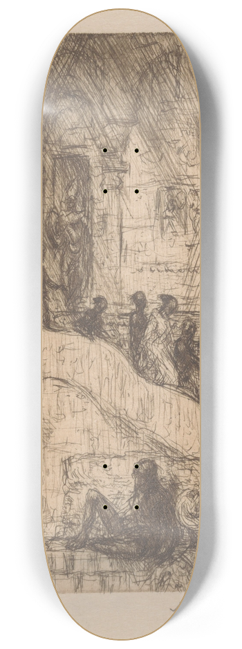 Marius Bauer - Tempel in Tanjore 8.25 inch art skate deck