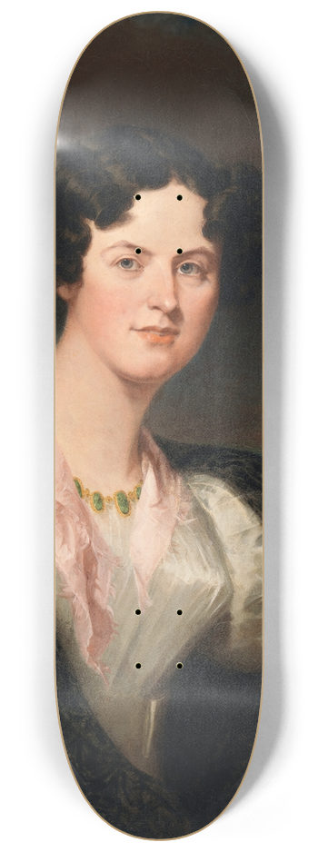Martin Archer Shee - Portrait of Mrs Clementson 8.25 inch art skate deck