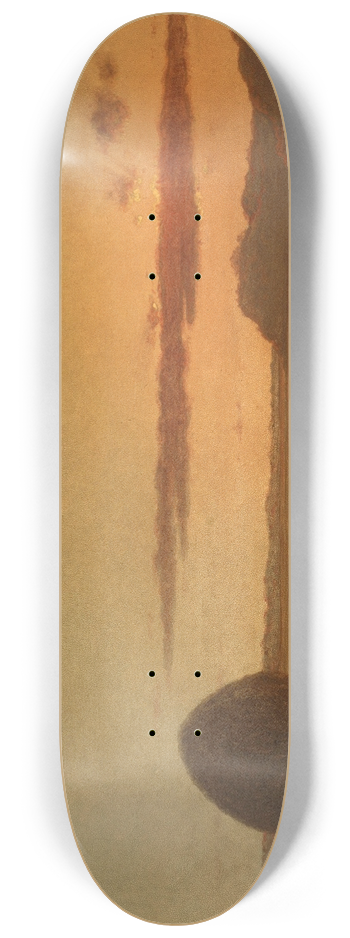 Martin Johnson Heade - Sunset, Newburyport Meadows 8.25 inch art skate deck