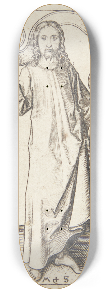 Martin Schongauer - Den velsignende Kristus 8.25 inch art skate deck
