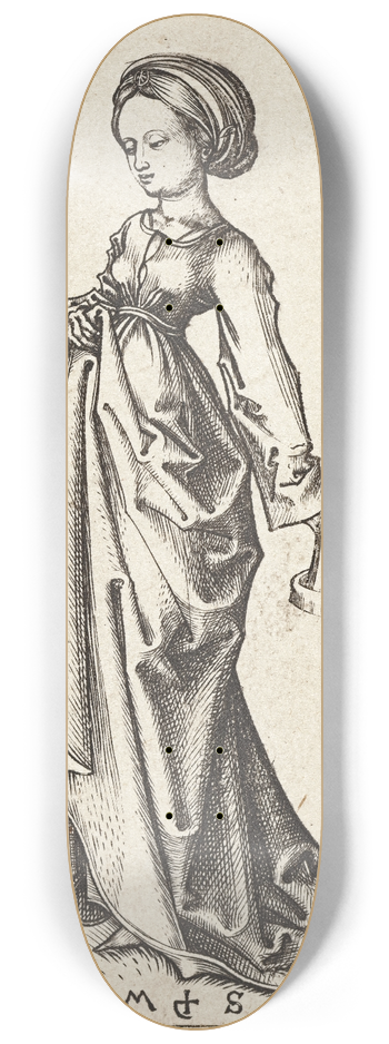 Martin Schongauer - The second foolish Virgin 8.25 inch art skate deck