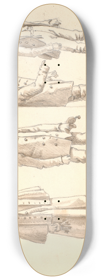 Martinus Rrbye - Fire studier af fanger fra Forbedringshuset og fangefogeden 8.25 inch art skate deck