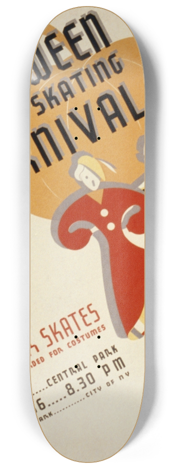 Martin Weitzman - Halloween roller skating carnival 8.25 inch art skate deck