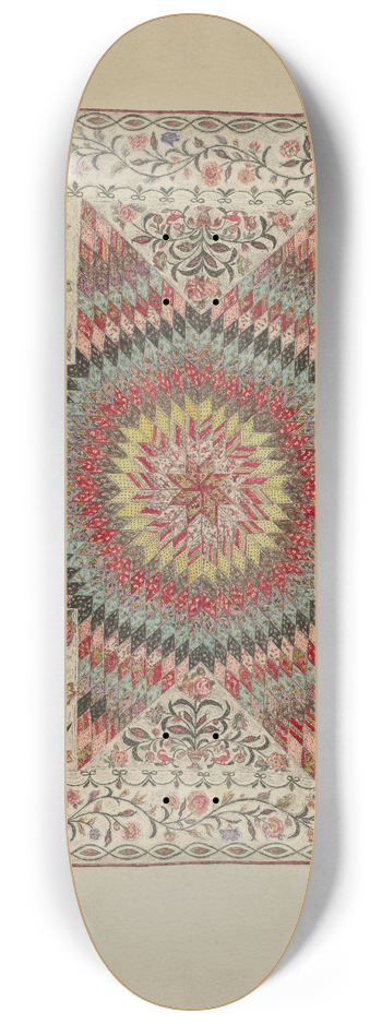 Mary Berner - Patchwork and Applique Quilt 8.25 inch art skate deck