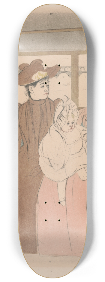 Mary Cassatt - In the omnibus 8.25 inch art skate deck