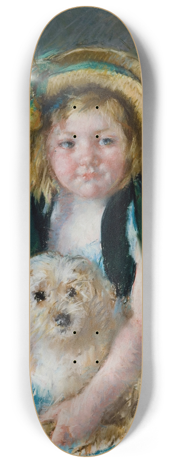 Mary Cassatt - Sara avec son chien 8.25 inch art skate deck