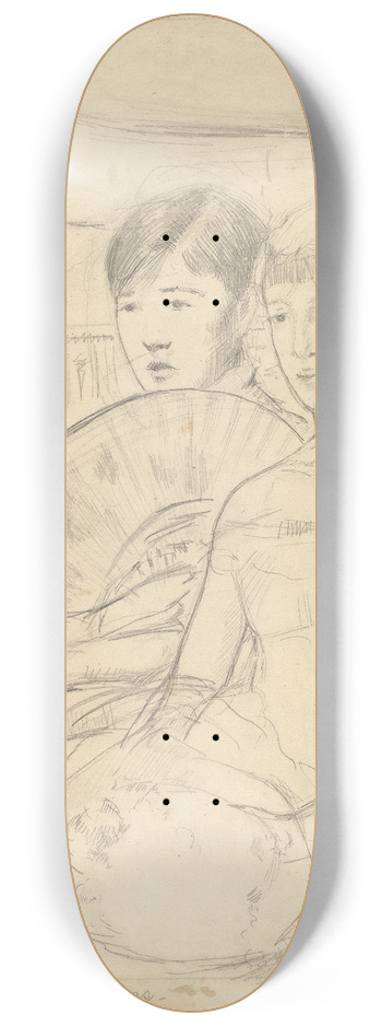 Mary Cassatt - The Loge (recto) 8.25 inch art skate deck