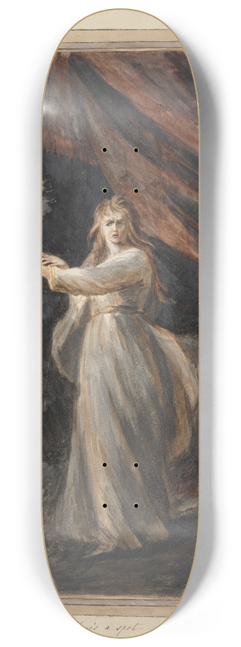 Mary Hoare - Lady Macbeth, Sleepwalking 8.25 inch art skate deck