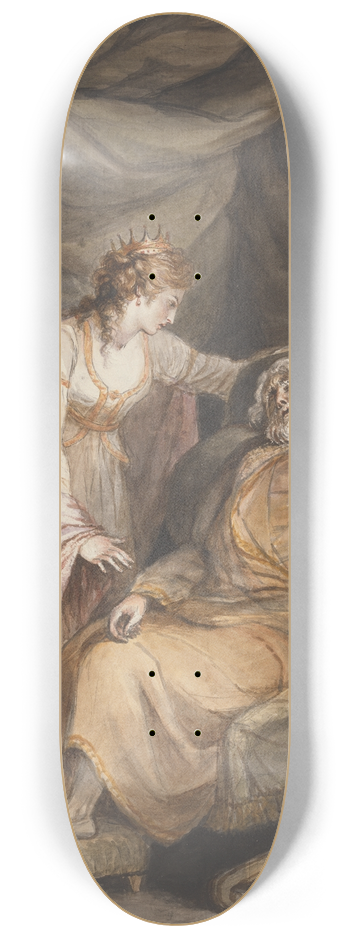Mary Hoare - Lear and Cordelia 8.25 inch art skate deck