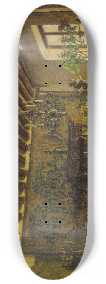 Mary Macmonnies Low - Frederick MacMonnies in his studio 8.25 inch art skate deck