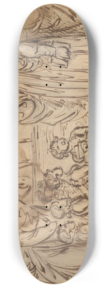 Mather Brown - Bible Lesson (recto) 8.25 inch art skate deck