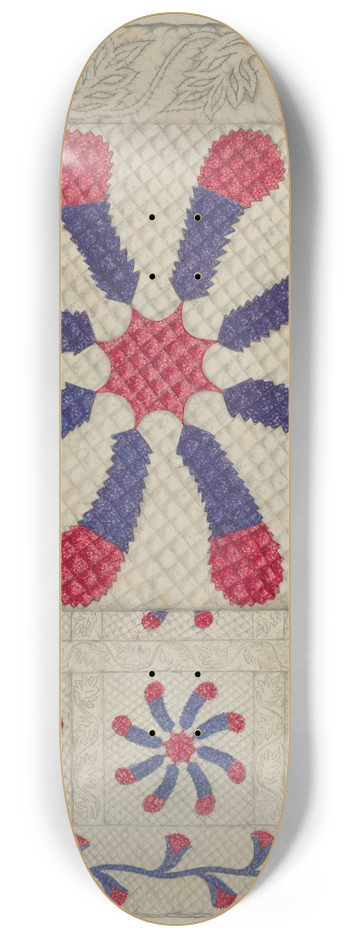 Maud M. Holme - Pieced and Quilted Coverlet 8.25 inch art skate deck