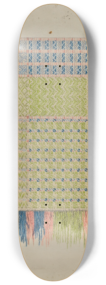 Maud Schmid - Handwoven Coverlet 8.25 inch art skate deck