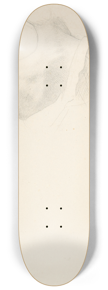 Johann Friedrich Overbeck - Left Arm and Shoulders of a Man Seen from the Back 8.25 inch art skate deck