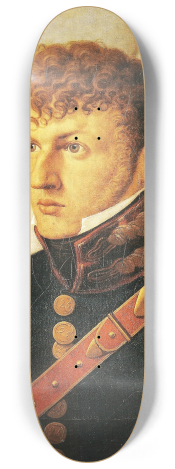Johann Friedrich Overbeck - Portrait of Johann Christian Jeremias Martini as military surgeon of the Imperial French 25th Light Infantery Regiment 8.25 inch art skate deck