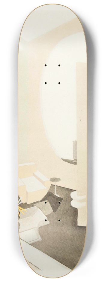 Maurice Jallot - Un Coin dAttente 8.25 inch art skate deck