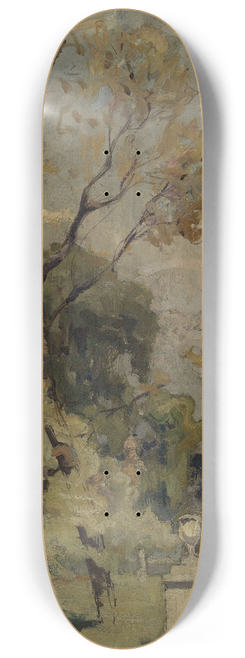 Maurice Le Lipvre - Un coin du Luxembourg 8.25 inch art skate deck