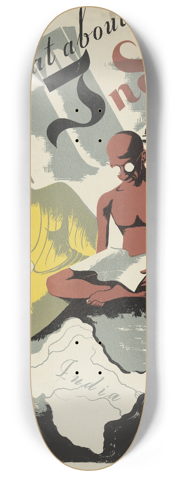 Maurice Merlin - What about India 8.25 inch art skate deck