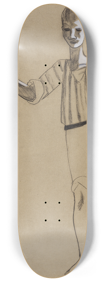 Max Beckmann - Boy with Lobster 8.25 inch art skate deck