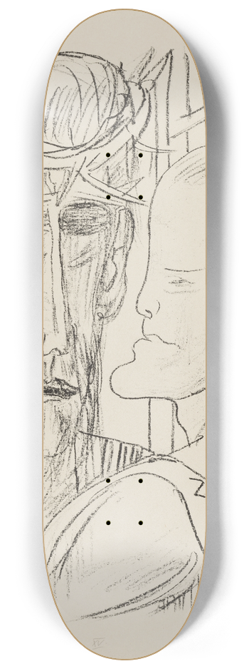 Max Beckmann - Christ and Pilate 8.25 inch art skate deck
