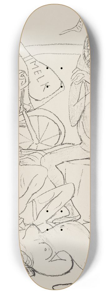 Max Beckmann - Circus 8.25 inch art skate deck