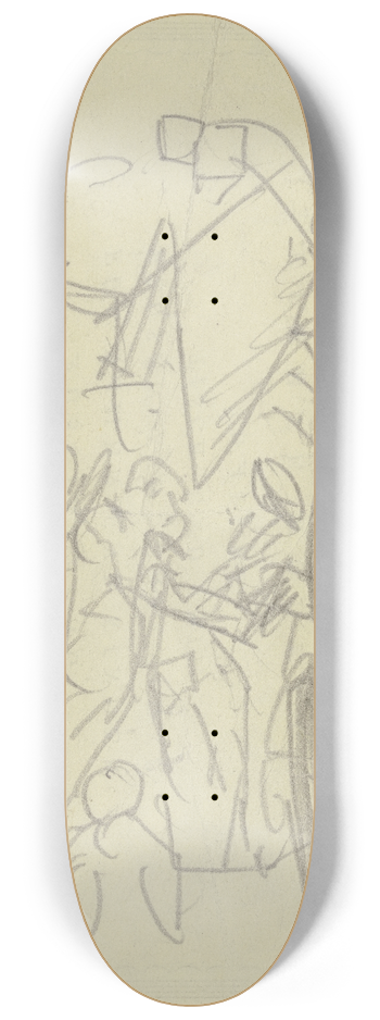 Max Beckmann - Dancing couples 8.25 inch art skate deck