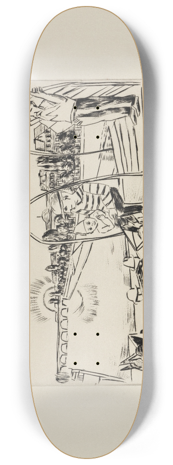Max Beckmann - Der Morgen 8.25 inch art skate deck