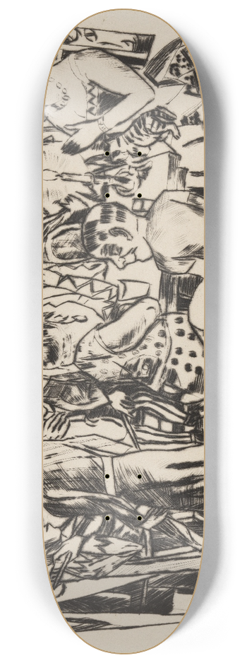 Max Beckmann - Hinter den Kulissen 8.25 inch art skate deck