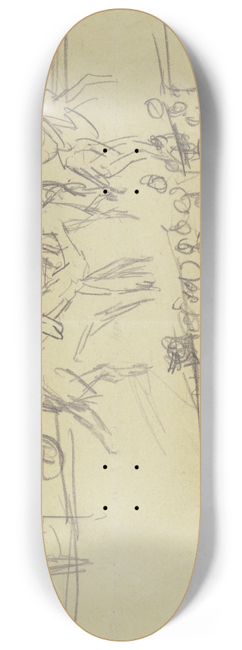 Max Beckmann - Horse racing 8.25 inch art skate deck