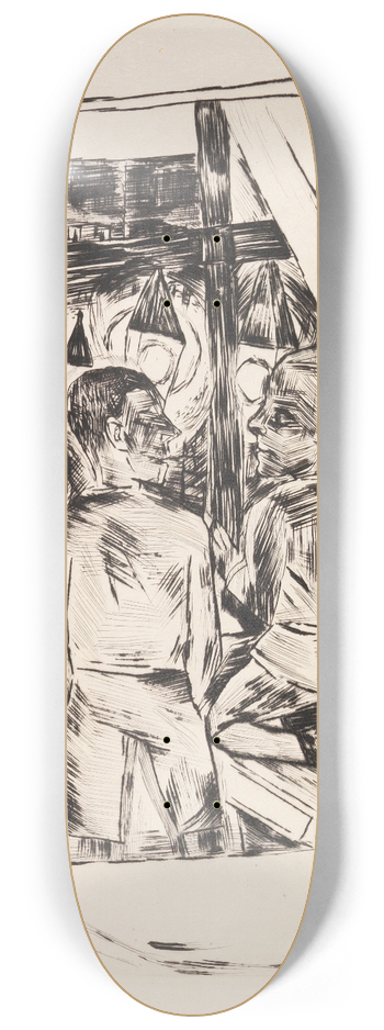 Max Beckmann - Kinder am Fenster 8.25 inch art skate deck