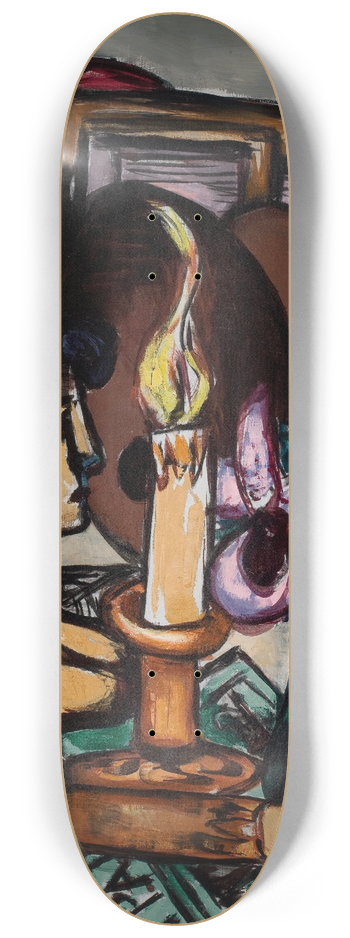 Max Beckmann - Still Life with Two Large Candles 8.25 inch art skate deck