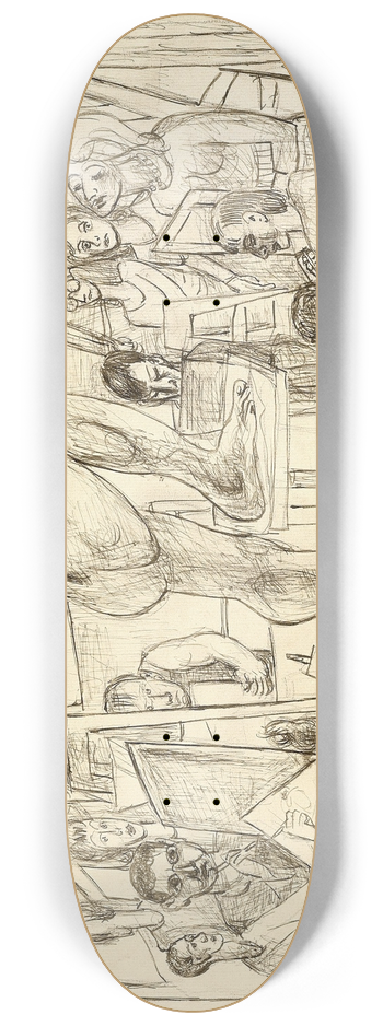 Max Beckmann - Students 8.25 inch art skate deck