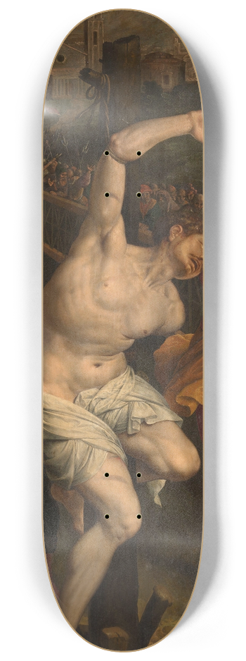 Ambrosius Francken I - The Martyrdom of Saint Sebastian of Rome 8.25 inch art skate deck