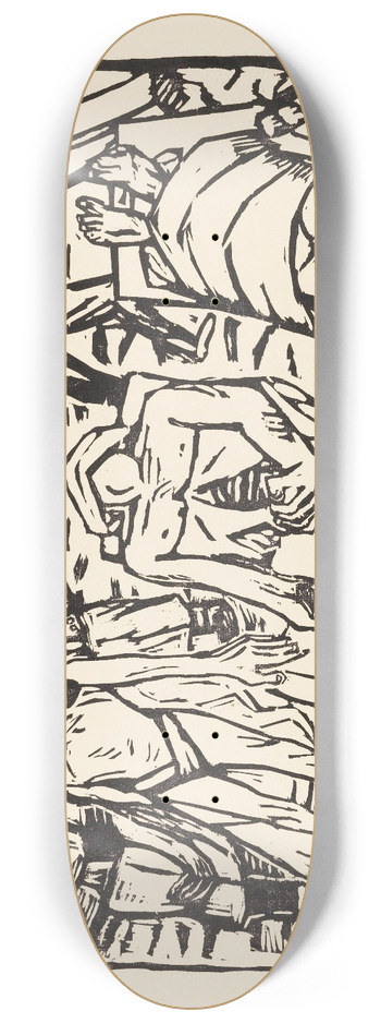 Max Beckmann - Totenhaus 8.25 inch art skate deck