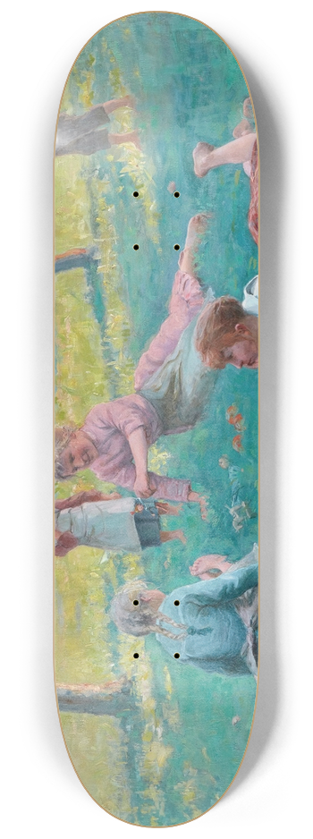 Max Bohm - Children Laying in the Grass 8.25 inch art skate deck