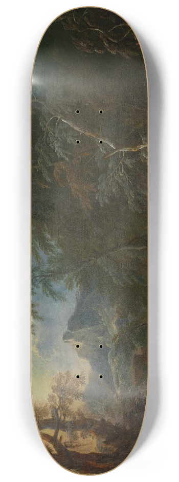 Maximilian Joseph Schinnagl - Waldlandschaft Abend 8.25 inch art skate deck