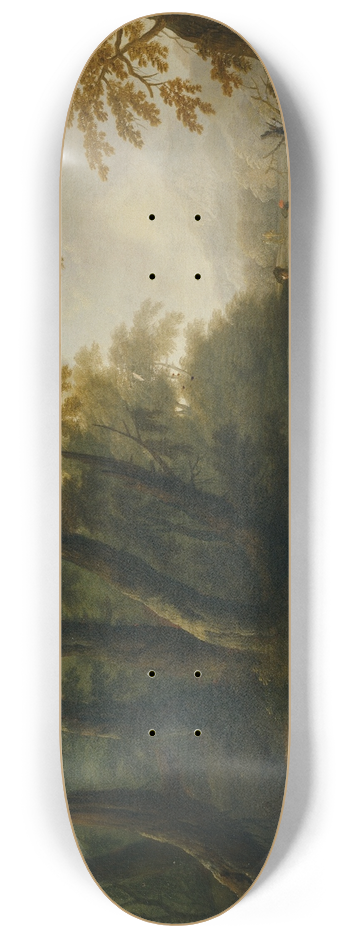 Maximilian Joseph Schinnagl - Waldlandschaft mit Gewsser links 8.25 inch art skate deck