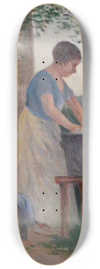 Maximilien Luce - Rolleboise, la lessive dans le jardin 8.25 inch art skate deck