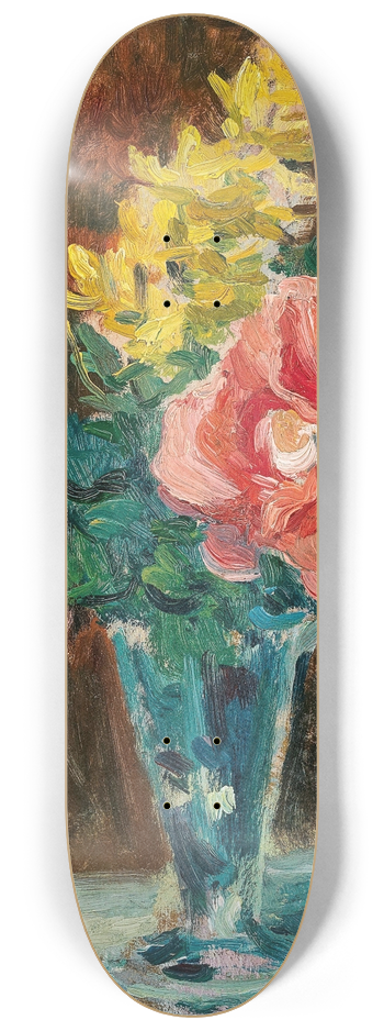 Maximilien Luce - Vase With Flowers 8.25 inch art skate deck