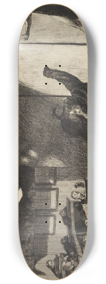 Max Klinger - Aktsaal der Kunstgewerbe-Schule 8.25 inch art skate deck